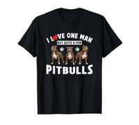 J'aime un homme mais pas mal de pitbulls T-Shirt