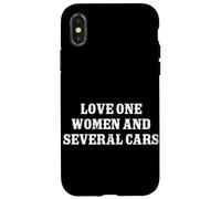 J'aime Une Femme et Plusieurs Voitures Funny Car Guy Car Lover Coque pour iPhone X/XS