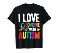 J'aime Une Personne Autiste Autistes Soutien Autisme T-Shirt