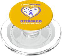 J'aime Une Personne sensibilisée au Cancer de l'estomac PopSockets PopGrip pour MagSafe