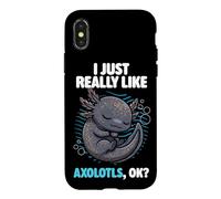 J'aime Vraiment Axolotls Ok Animal Cute Enigma Axolotl Coque pour iPhone X/XS