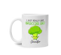 J'Aime Vraiment Beaucoup Les Brocolis Tasse À Café Durable Mug Céramique Tasse À Thé Cadeau Mignon Pour Anniversaire Pâques Noël 330Ml