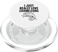 J'aime Vraiment Cameleons Funny Animal Lover PopSockets PopGrip pour MagSafe