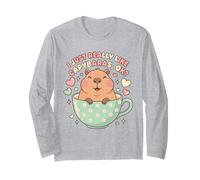 J'aime Vraiment Capybara Funny Capy Rodent Capybara Kids Manche Longue