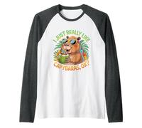 J'aime Vraiment Capybara Funny Capy Rodent Capybara Kids Manche Raglan