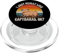 J'aime Vraiment Capybara Funny Capy Rodent Capybara Kids PopSockets PopGrip pour MagSafe