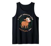 J'aime Vraiment Cattles Ok Farm Animal Cute Simmental Cow Débardeur