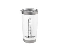 J'aime vraiment des obélisques - Monument de l'obélisque Gobelet isotherme en acier inoxydable double paroi