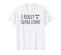 J'aime Vraiment la Sierra Leone T-Shirt Graphique avec Valeur, Homme, Blanc, XL