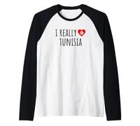 J'aime Vraiment la Tunisie Manche Raglan
