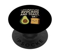 J'aime Vraiment l'avocat et Les toasts, ok? - l'amour de l'avocat PopSockets PopGrip Adhésif