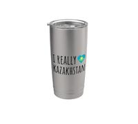 J'aime vraiment le Kazakhstan Gobelet isotherme en acier inoxydable double paroi