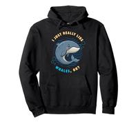 J'aime Vraiment Les Baleines Ok Sea Animals Lover Blue Whale Sweat à Capuche