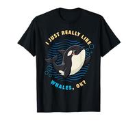 J'aime Vraiment Les Baleines Ok Sea Animals Lover Orca Whale T-Shirt