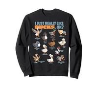 J'aime Vraiment Les Canards Ok Waterfowl Animal Lover Cute Duck Sweatshirt