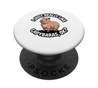 J'aime Vraiment Les capybaras, d'accord ? Capybara drôle PopSockets PopGrip Adhésif