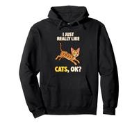 J'aime Vraiment Les Chats Ok Animal Lover Cute Bengal Sweat à Capuche