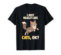 J'aime Vraiment Les Chats Ok Animal Lover Cute Maine Coon T-Shirt