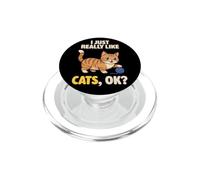 J'aime Vraiment Les Chats Ok Animal Lover Cute Munchkin PopSockets PopGrip pour MagSafe