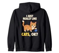 J'aime Vraiment Les Chats Ok Animal Lover Cute Munchkin Sweat à Capuche