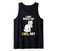 J'aime Vraiment Les Chats Ok Animal Lover Cute Turc Angora Débardeur