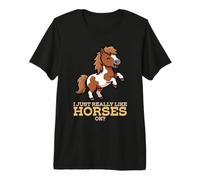 J'aime Vraiment Les Chevaux Ok Farm Animal Shetland Pony T-Shirt Haut de Gamme