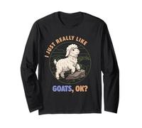 J'aime Vraiment Les chèvres Ok Farm Animal Cute Angora Goat Manche Longue