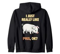 J'aime Vraiment Les cochons Ok Farm Animal Chester White Pig Sweat à Capuche
