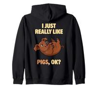 J'aime Vraiment Les cochons Ok Farm Animal Cute Duroc Pig Sweat à Capuche