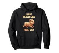 J'aime Vraiment Les cochons Ok Farm Animal Cute Mangalitsa Pig Sweat à Capuche