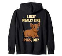 J'aime Vraiment Les cochons Ok Farm Animal Cute Tamworth Pig Sweat à Capuche