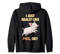 J'aime Vraiment Les cochons Ok Farm Animal Cute Yorkshire Pig Sweat à Capuche