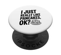 J'aime Vraiment Les crêpes, d'accord ? Amateur de Petit-déjeuner Amusant PopSockets PopGrip Adhésif