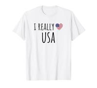 J'aime Vraiment Les États-Unis d'Amérique T-Shirt Graphique avec Valeur