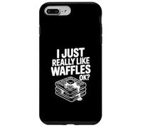 J'aime Vraiment Les gaufres, d'accord ? Amateur de Petit-déjeuner Amusant Coque pour iPhone 7 Plus/8 Plus