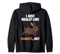 J'aime Vraiment Les Lapins Ok Animal Cute Mini Rex Rabbit Sweat à Capuche