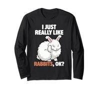 J'aime Vraiment Les Lapins Ok Animal English Angora Rabbit Manche Longue