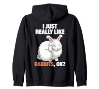 J'aime Vraiment Les Lapins Ok Animal English Angora Rabbit Sweat à Capuche