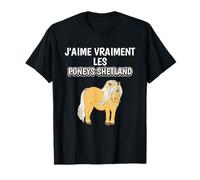 J'aime vraiment les Poneys Shetland Chose Poney Shetland T-Shirt