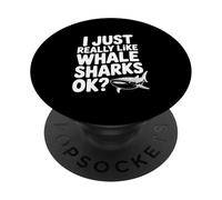 J'aime Vraiment Les Requins Baleines OK? PopSockets PopGrip Adhésif