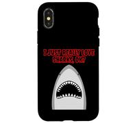 J'aime Vraiment Les Requins Coque pour iPhone X/XS