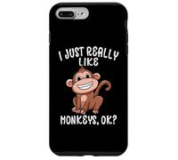J'aime Vraiment Les singes, d'accord ? Cute Monkey Lover pour Enfants et garçons Coque pour iPhone 7 Plus/8 Plus