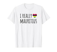 J'aime Vraiment l'île Maurice T-Shirt Graphique avec Valeur, Homme, Blanc, S