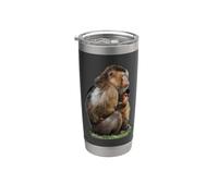 J'aime vraiment Macaque Monkey Macaques Gobelet isotherme en acier inoxydable double paroi
