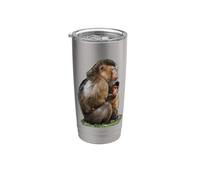 J'aime vraiment Macaque Monkey Macaques Gobelet isotherme en acier inoxydable double paroi
