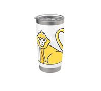 J'aime vraiment Macaque Monkey Macaques Gobelet isotherme en acier inoxydable double paroi