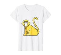 J'aime Vraiment Macaque Monkey Macaques T-Shirt Graphique avec Valeur, Femme, Blanc, XL