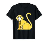 J'aime Vraiment Macaque Monkey Macaques T-Shirt Graphique avec Valeur, Homme, Noir, XL