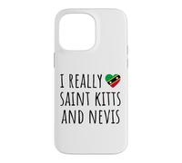 J'aime Vraiment Saint-Kitts-et-Nevis Coque pour iPhone 14 Pro Max