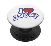 J'aime West Fargo, Dakota du Nord PopSockets PopGrip Adhésif